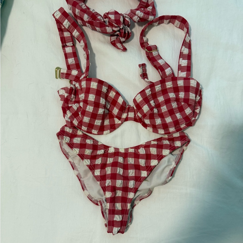 Montce Red and White Bikini Set - Picture 4 of 4